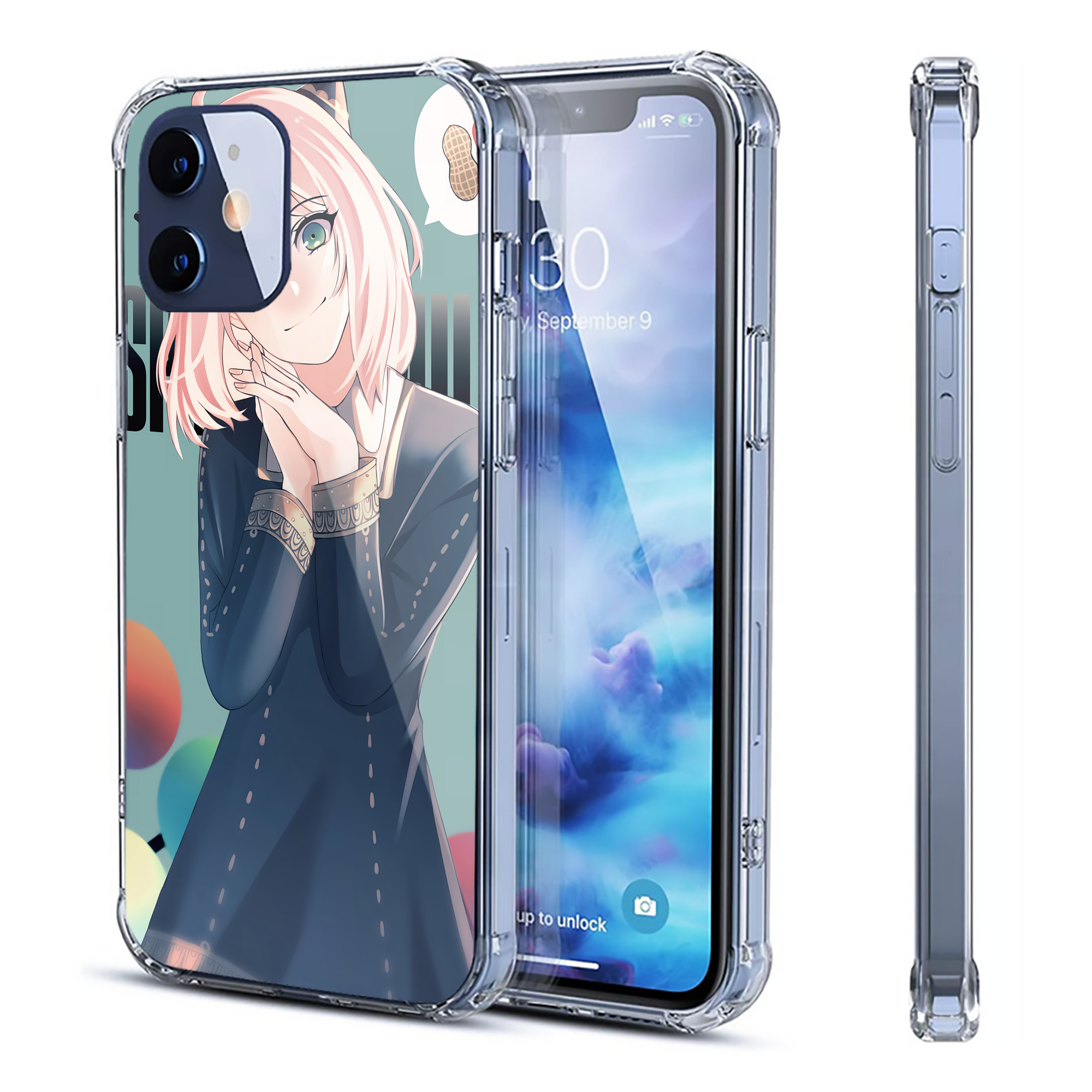 （画像用） SPY×FAMILY间谍家家酒 【iPhone 12シリーズ対応】透明スマホケース（クリアソフトケース）